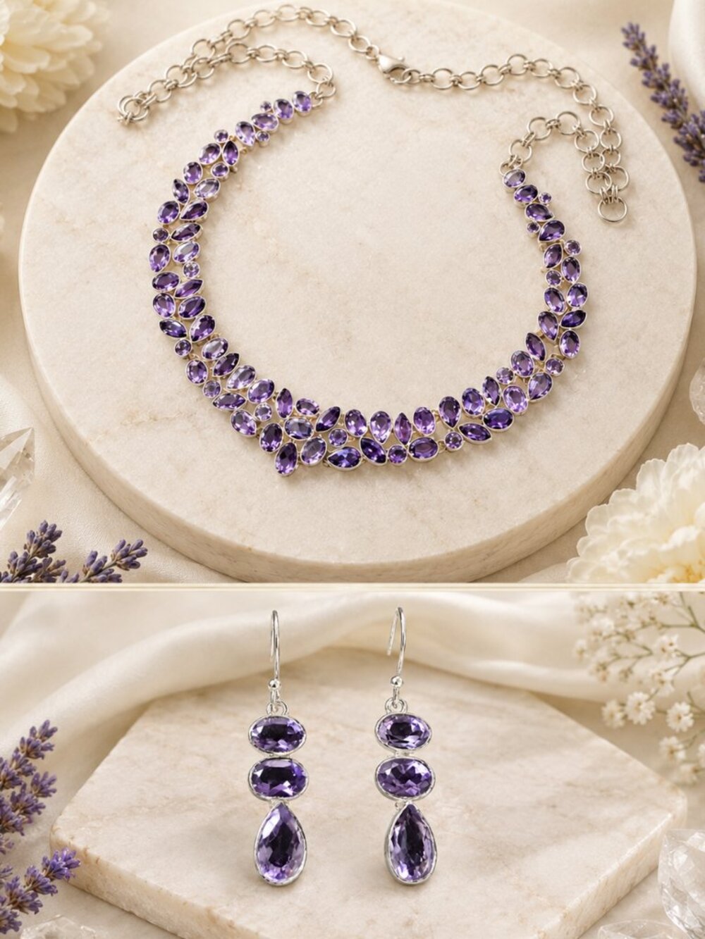 Amethyst Lavender Statement Set